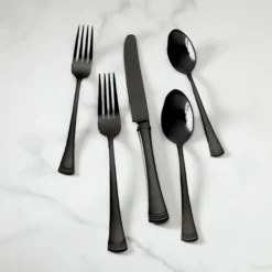 Portola Black Mirror 20-Piece Flatware Set