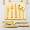 Portola Gold Satin 2-Piece Dessert Set