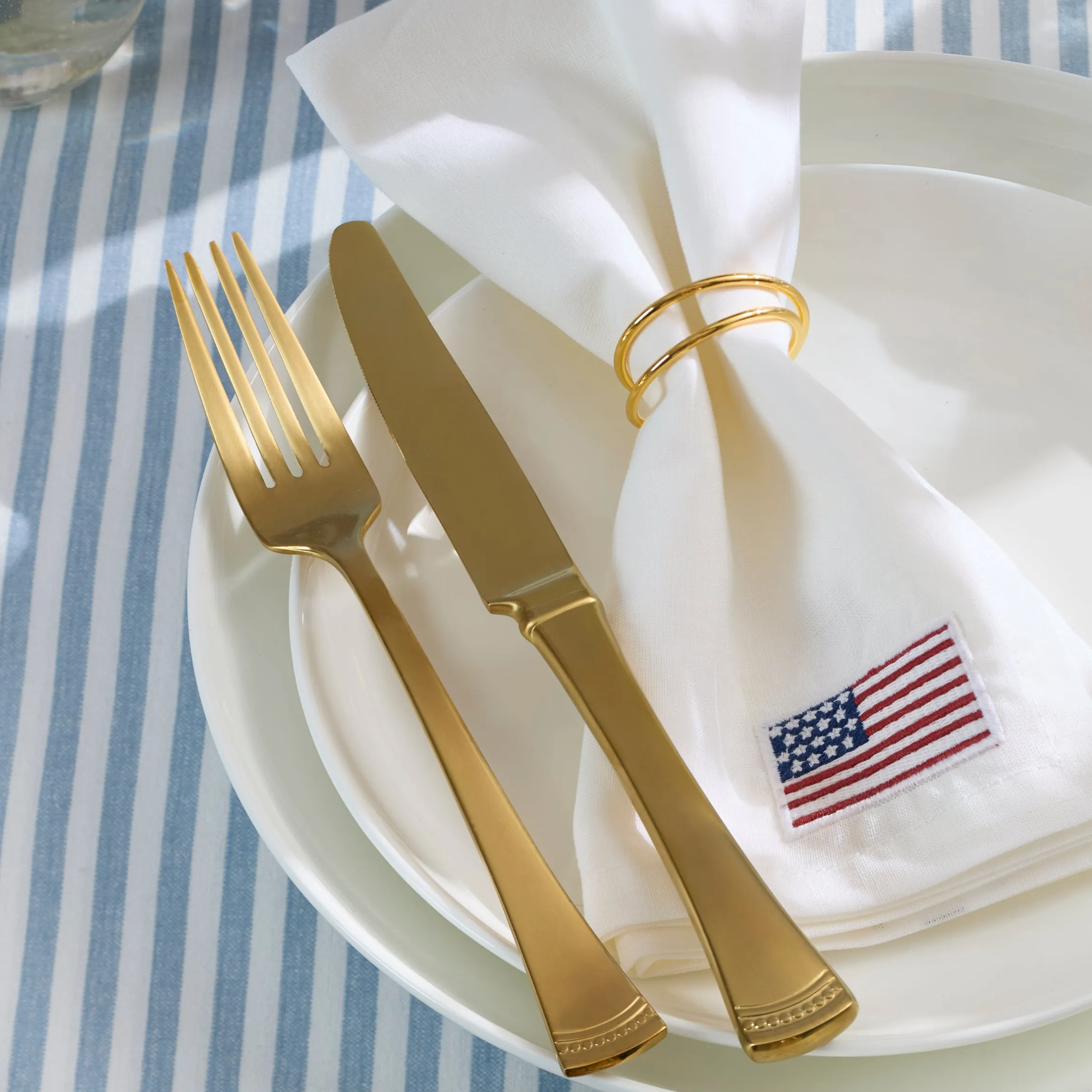 Portola Gold Satin 20-Piece Flatware Set