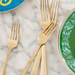 Portola Gold Satin 20-Piece Flatware Set
