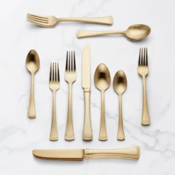 Portola Gold Satin 20-Piece Flatware Set