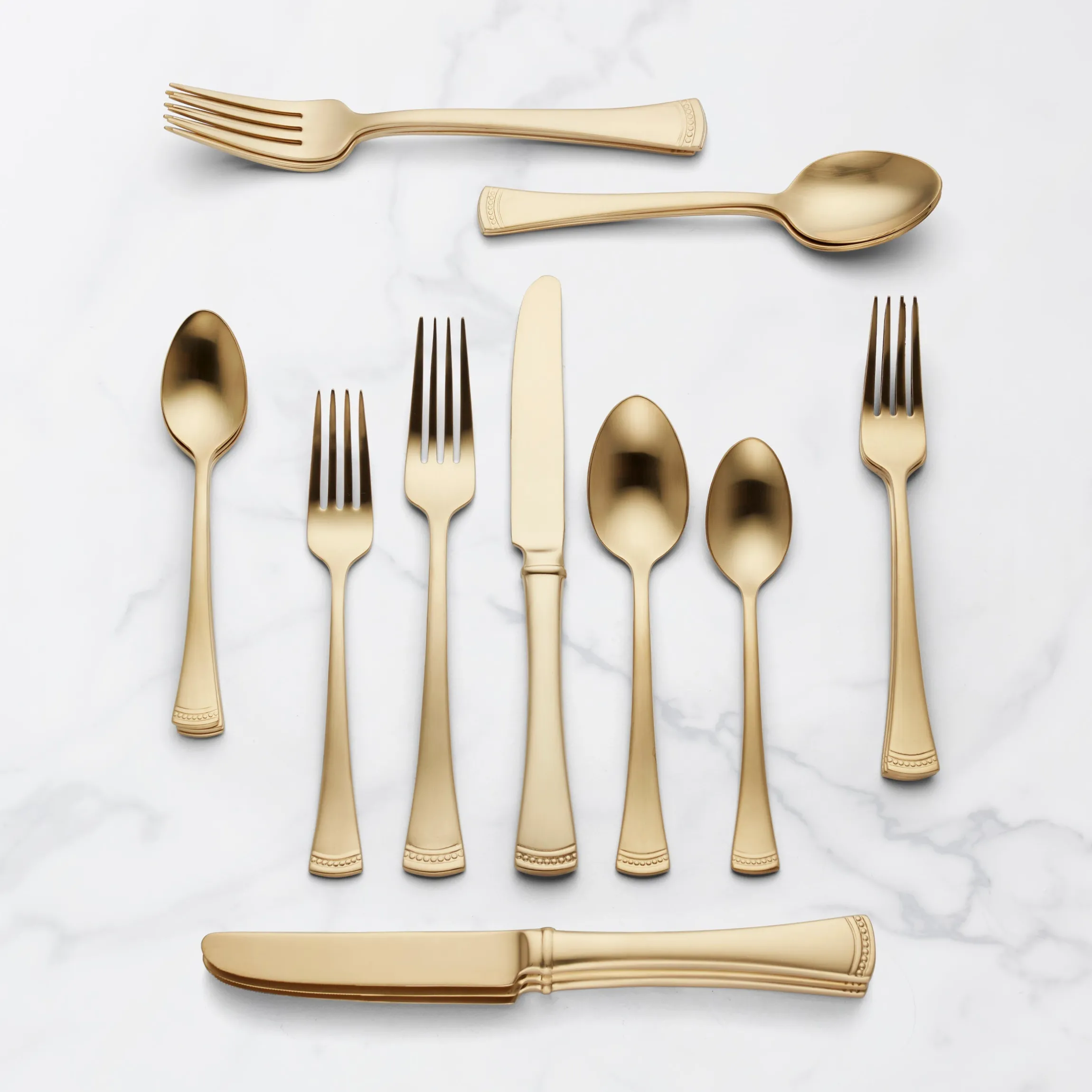Portola Gold Satin 20-Piece Flatware Set