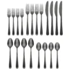 Rafael Black Satin 20-Piece Flatware Set