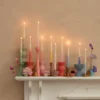Rainbow Twisted Table Candles, Set of 8