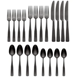 Reid Black Vintage 20-Piece Flatware Set