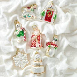 2026 Retro Blown Glass Baby's 1st Rocking Horse Ornament