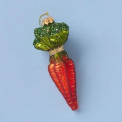 Retro Blown Glass Carrot Ornament