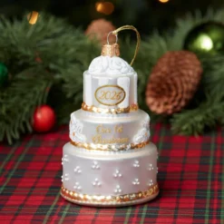2026 Retro Blown Glass Our 1st Christmas Wedding Ornament