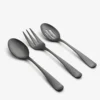 Rhiannon Black Satin 45-Piece Flatware Set