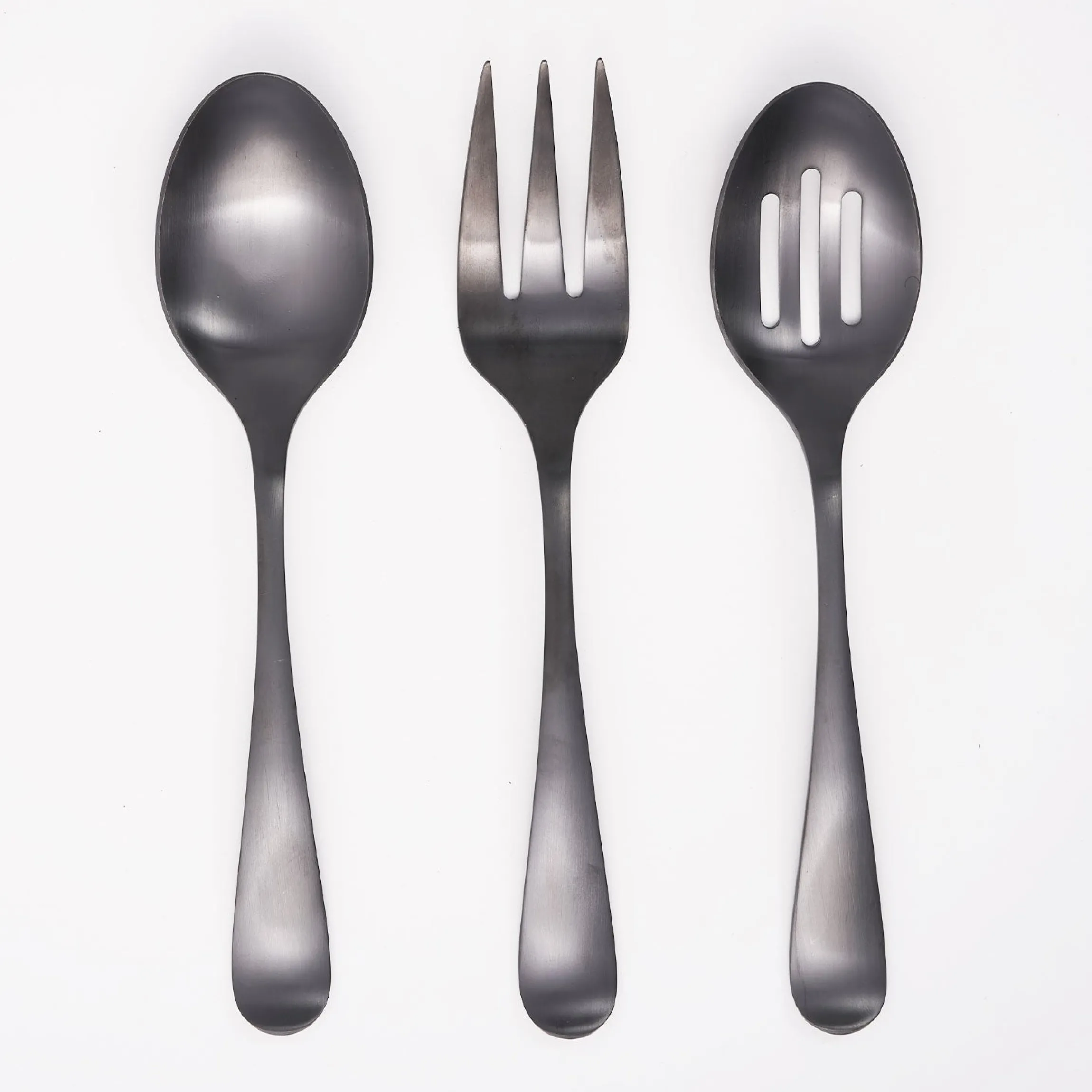 Rhiannon Black Satin 3-Piece Hostess Set
