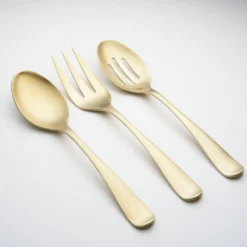 Rhiannon Champagne Satin 3-Piece Hostess Set
