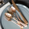 Rhiannon Copper Satin 20-Piece Flatware Set