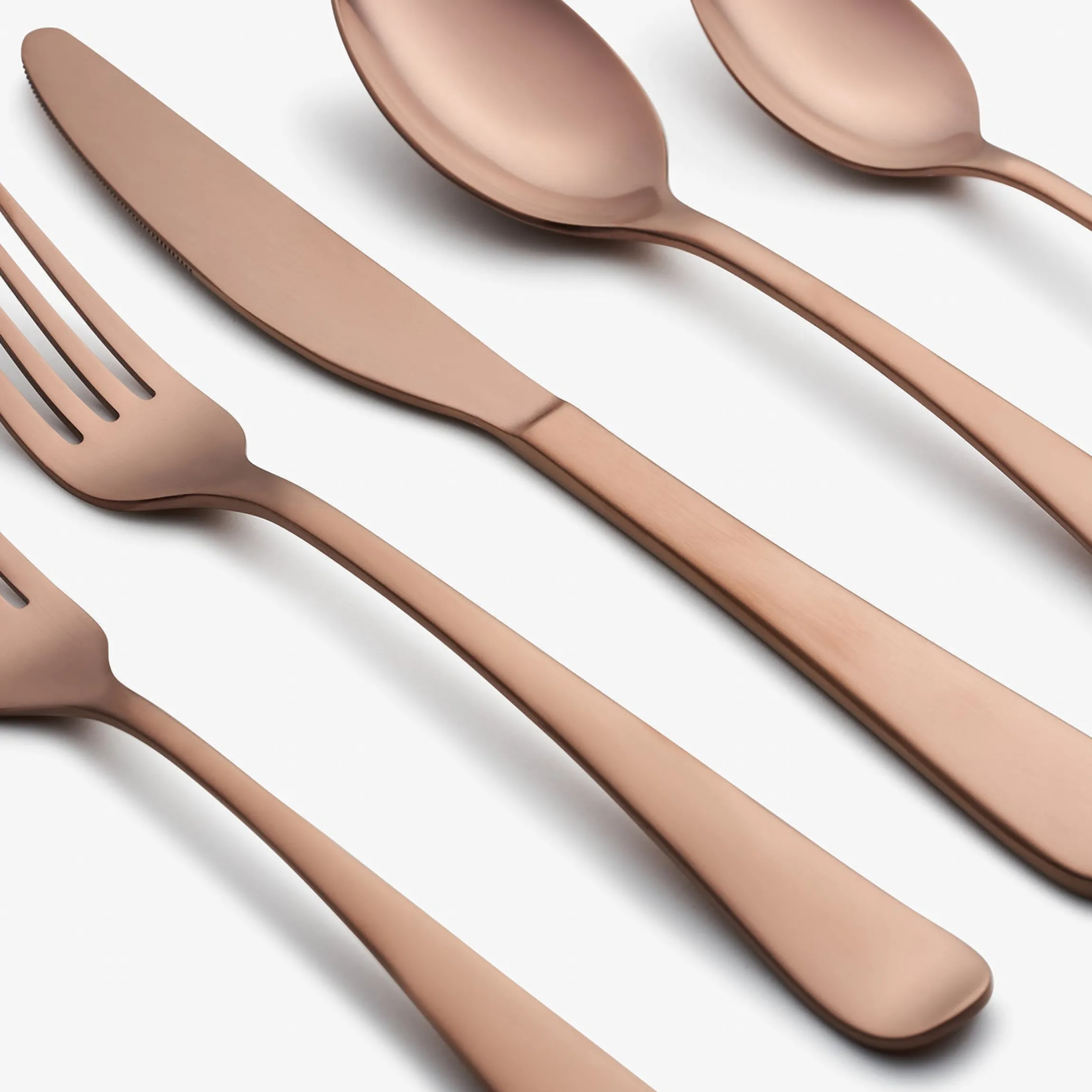 Rhiannon Copper Satin 20-Piece Flatware Set
