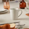 Ridge White Mugs, Set of 4
