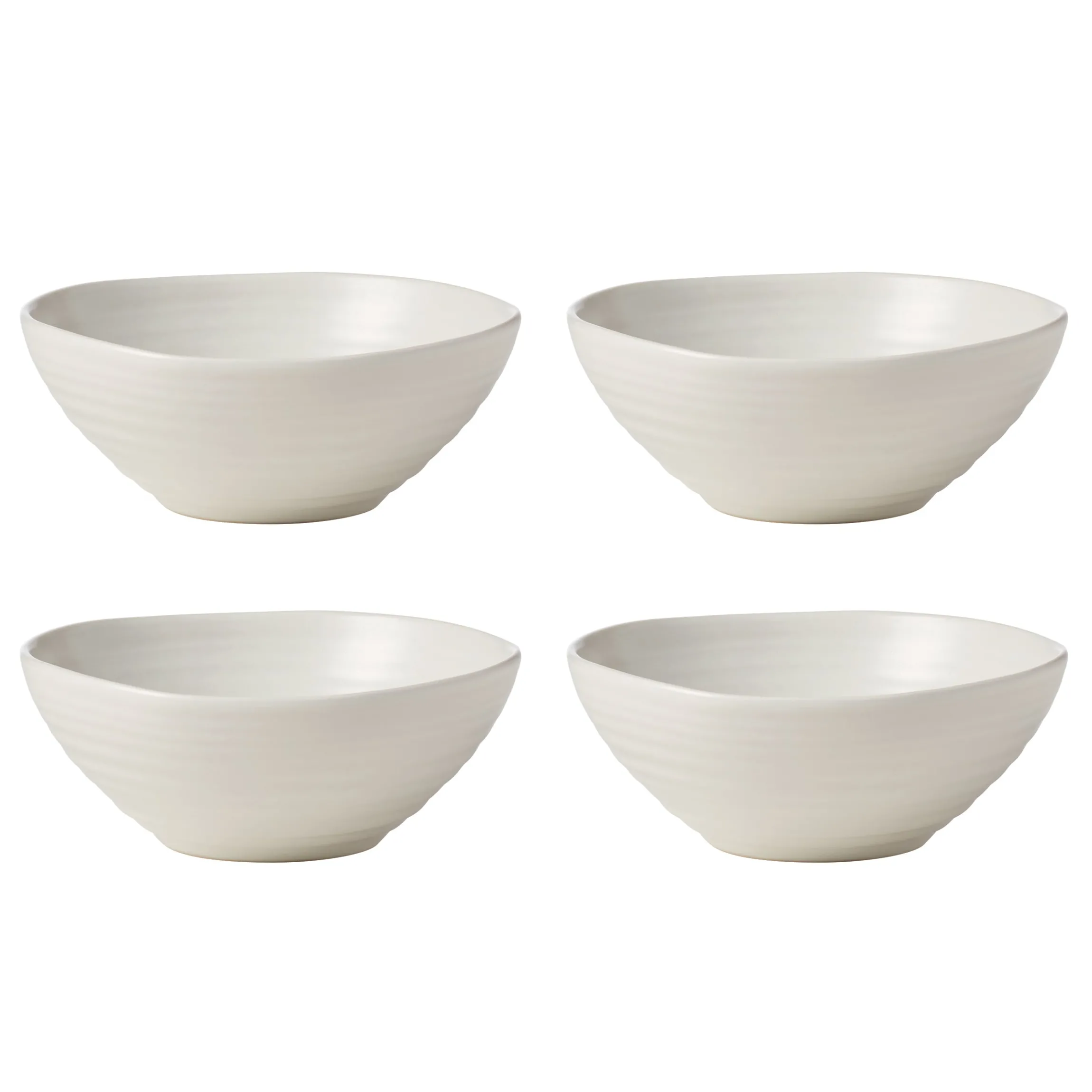 Ridge White 12-Piece Dinnerware Set