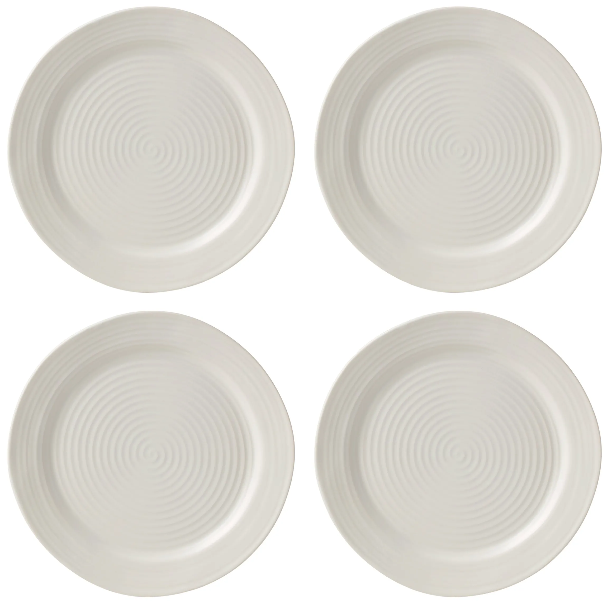 Ridge White 12-Piece Dinnerware Set