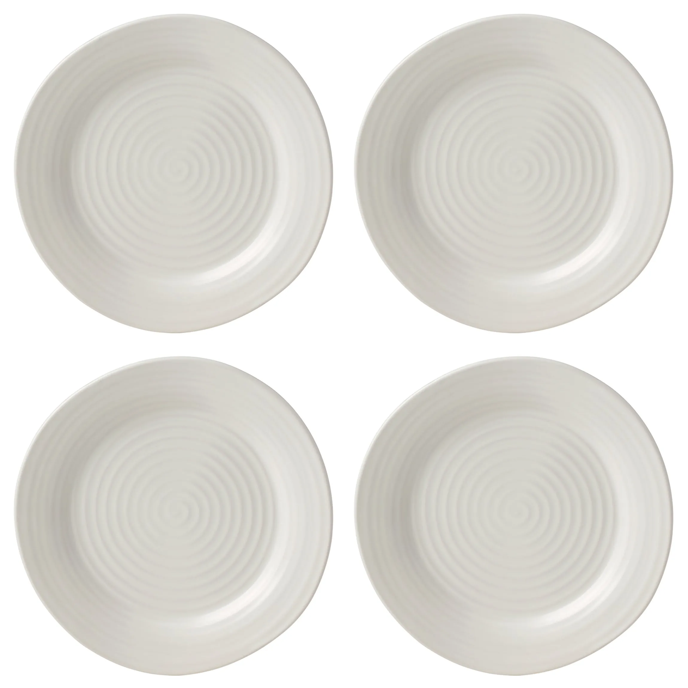 Ridge White 12-Piece Dinnerware Set