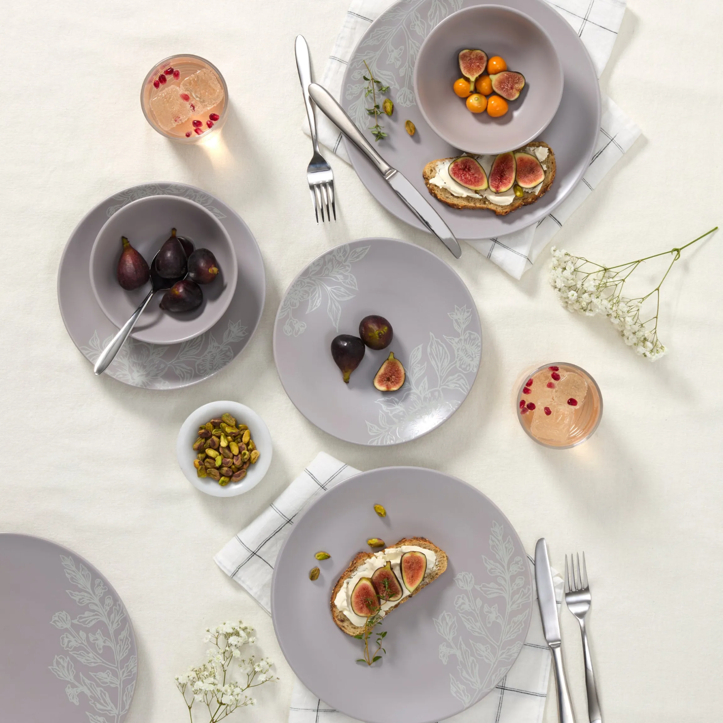 Roseto Pumice 12-Piece Dinnerware Set