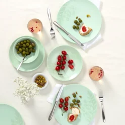 Roseto Soft Sage 12-Piece Dinnerware Set