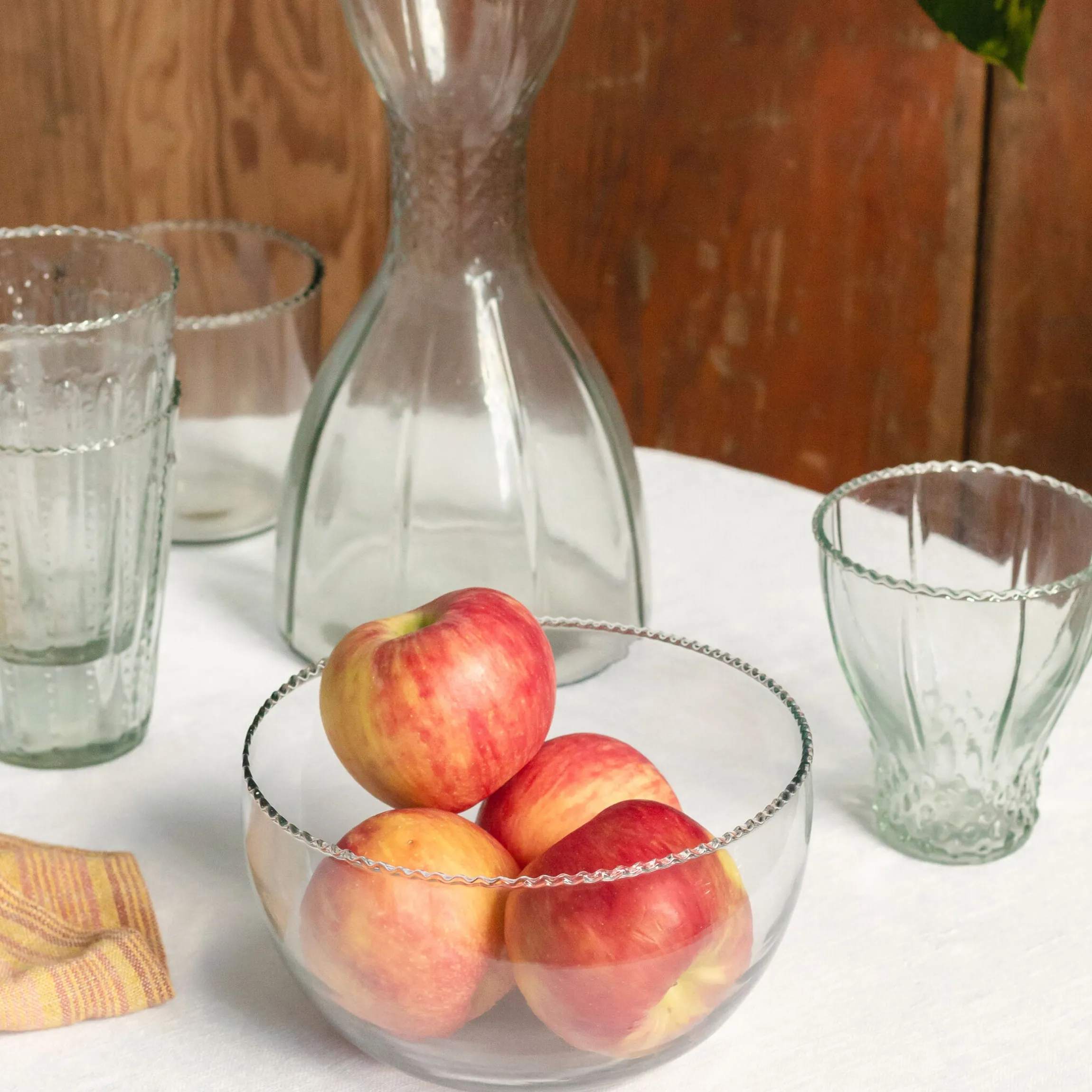 Ruffle Bell Glass Carafe