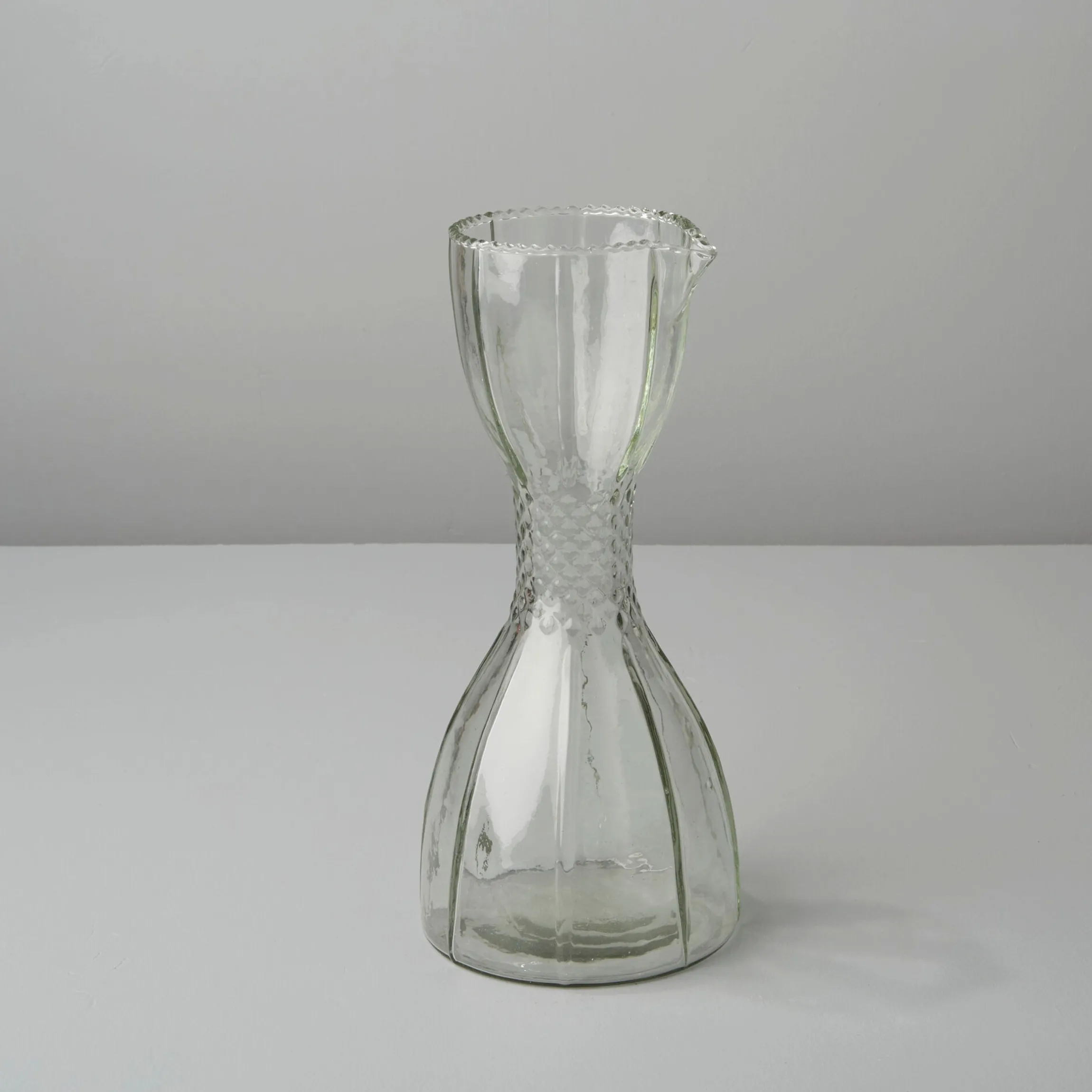 Ruffle Bell Glass Carafe