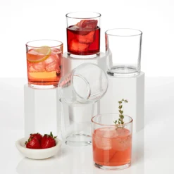 24 Seven Clear Medium Tumblers, Set of 6