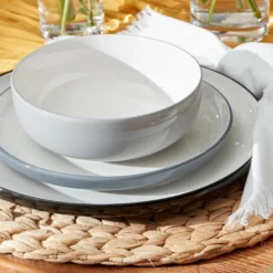 24 Seven Colors Pumice 12-Piece Dinnerware Set
