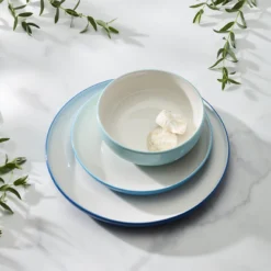 24 Seven Colors Turquoise 12-Piece Dinnerware Set