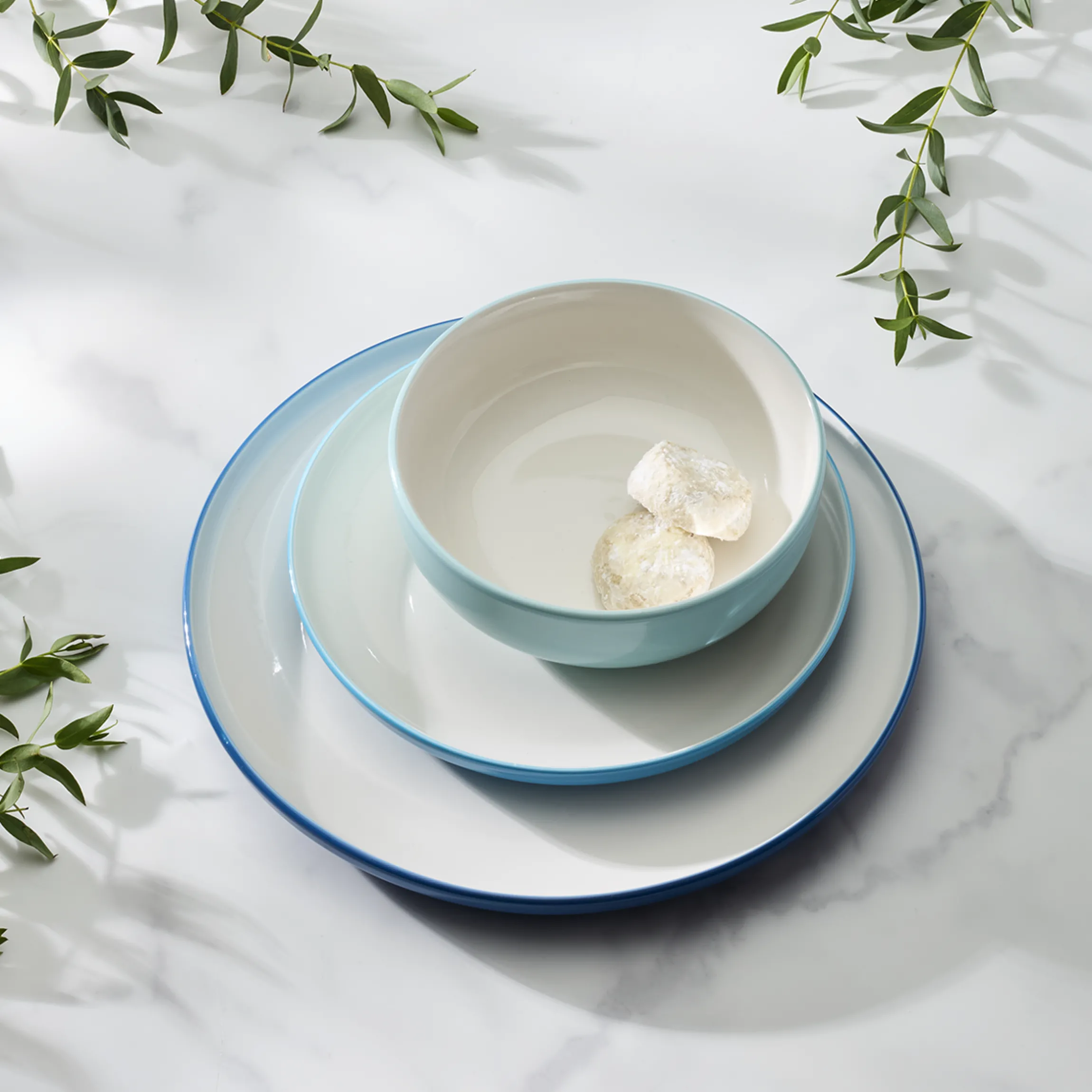 24 Seven Colors Turquoise 12-Piece Dinnerware Set
