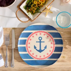 24 Seven Melamine Aweigh We Go 18-Piece Dinnerware Set