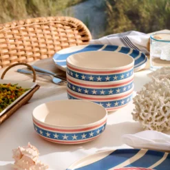 24 Seven Melamine Aweigh We Go 24-Piece Dinnerware Set