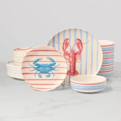24 Seven Melamine Wharfside 18-Piece Dinnerware Set