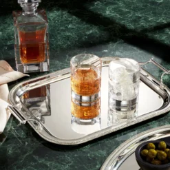 Silverplate Rectangular Tray With Handles