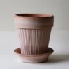 Simona Raw Rosa 16cm Pot with Saucer