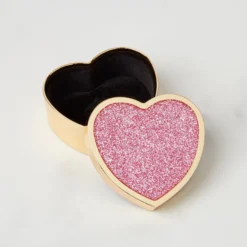Sitting Pretty Pink Glitter Heart Box