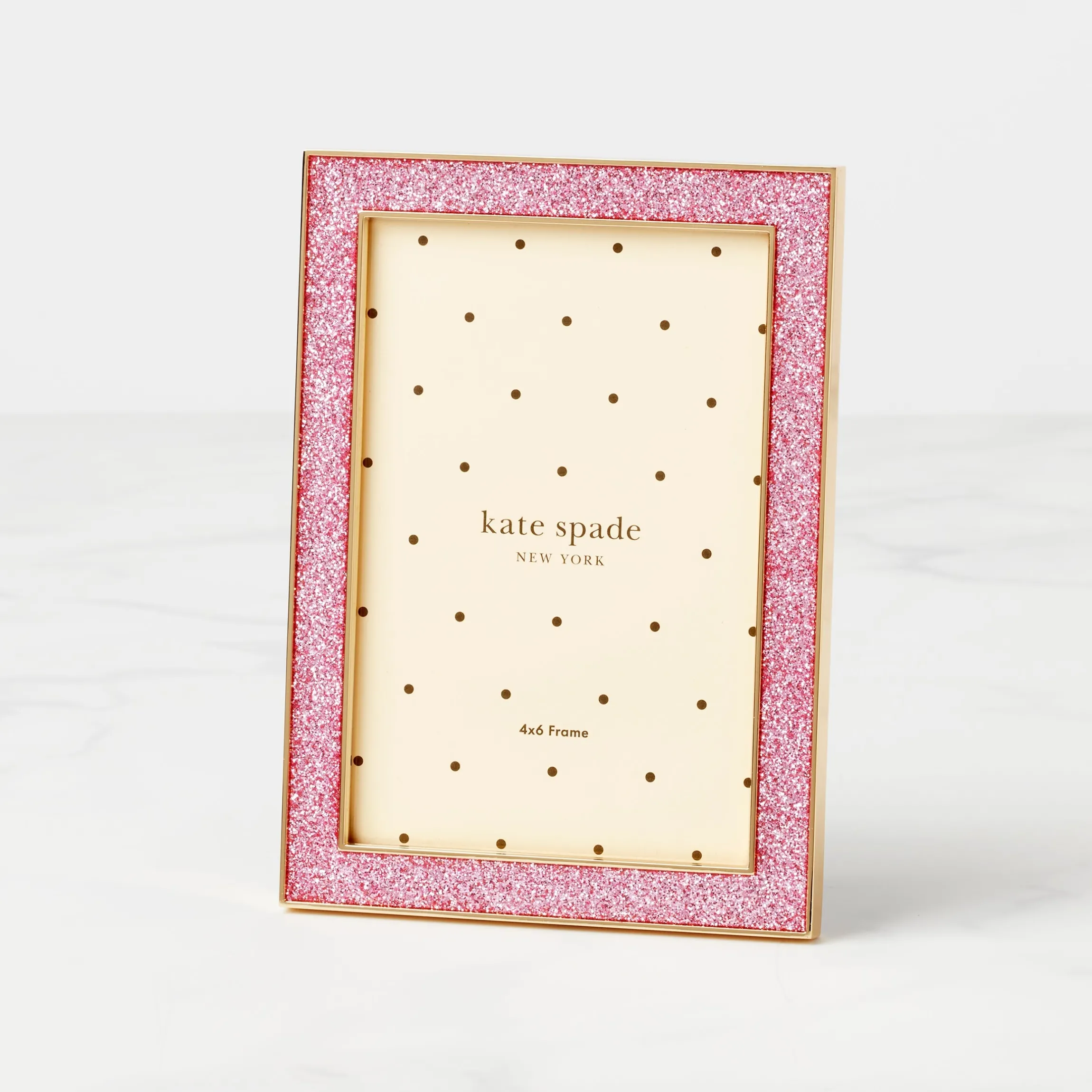 Sitting Pretty Pink Glitter 4x6 Photo Frame