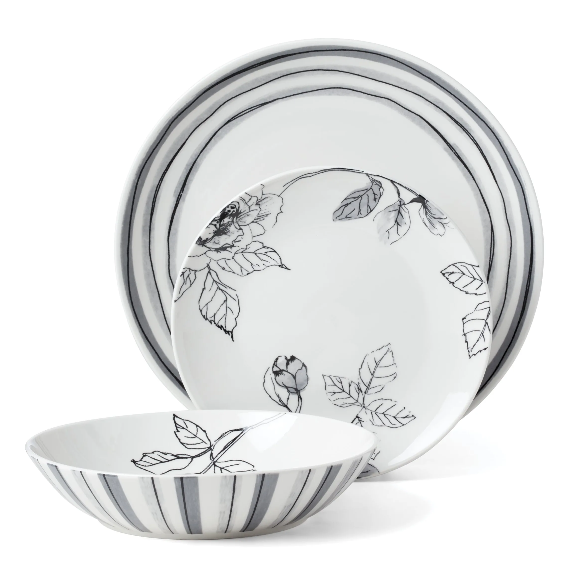 Sketchbook 12-Piece Dinnerware Set