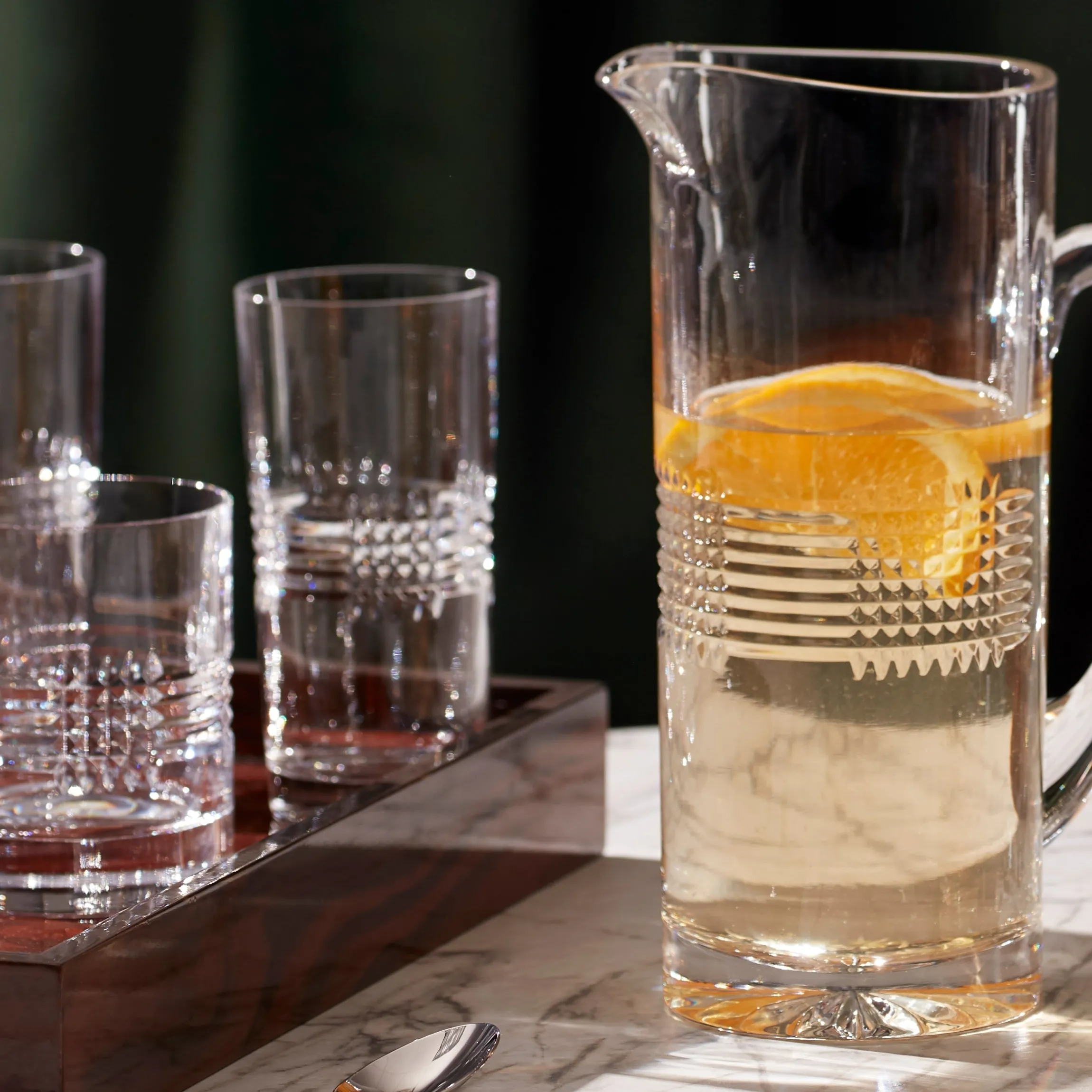 Sloane Crystal Highball Glasses, Set of 4