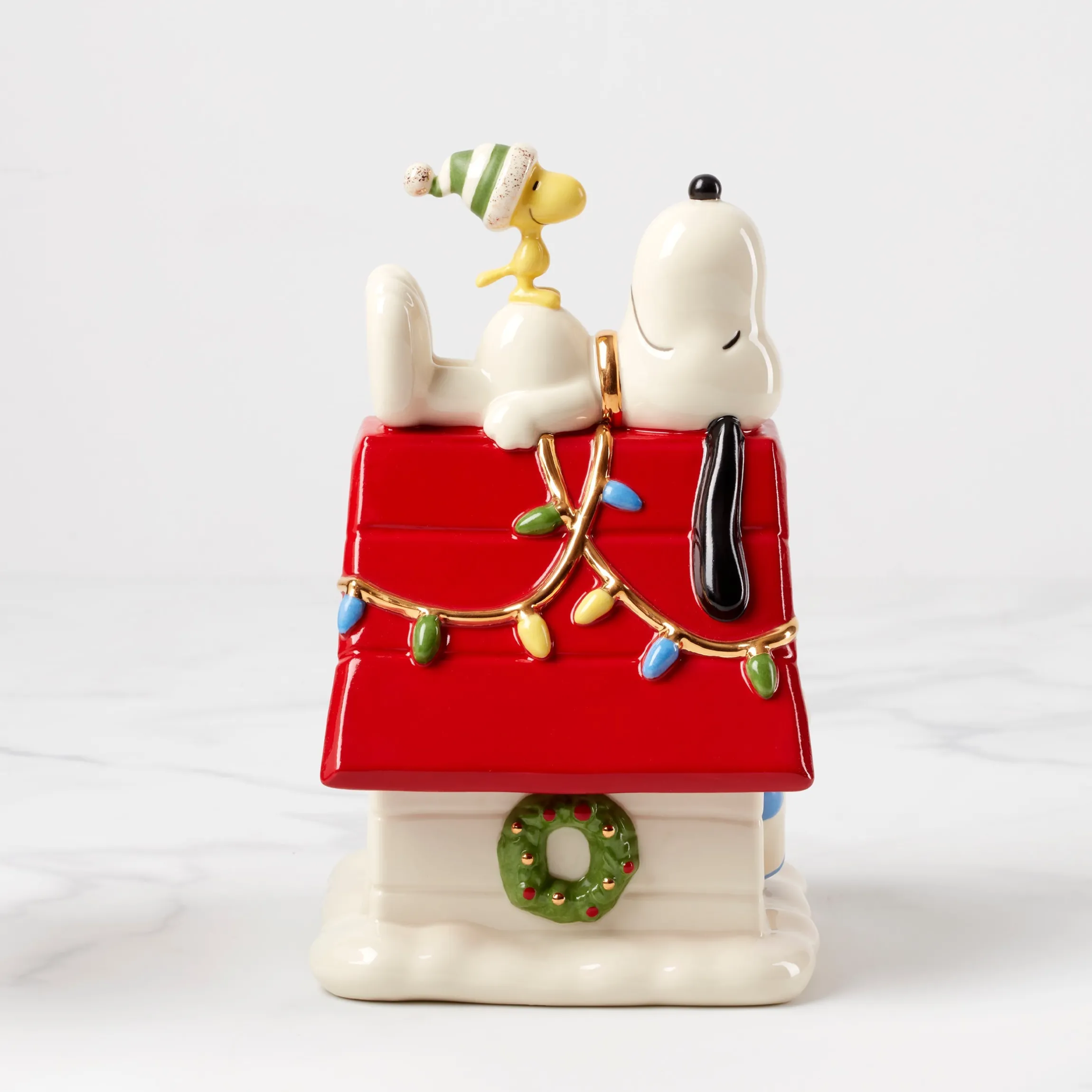 Snoopy Christmas Covered Candy Dish