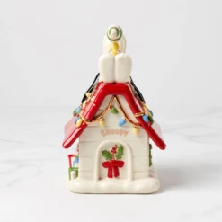Snoopy Christmas Covered Candy Dish