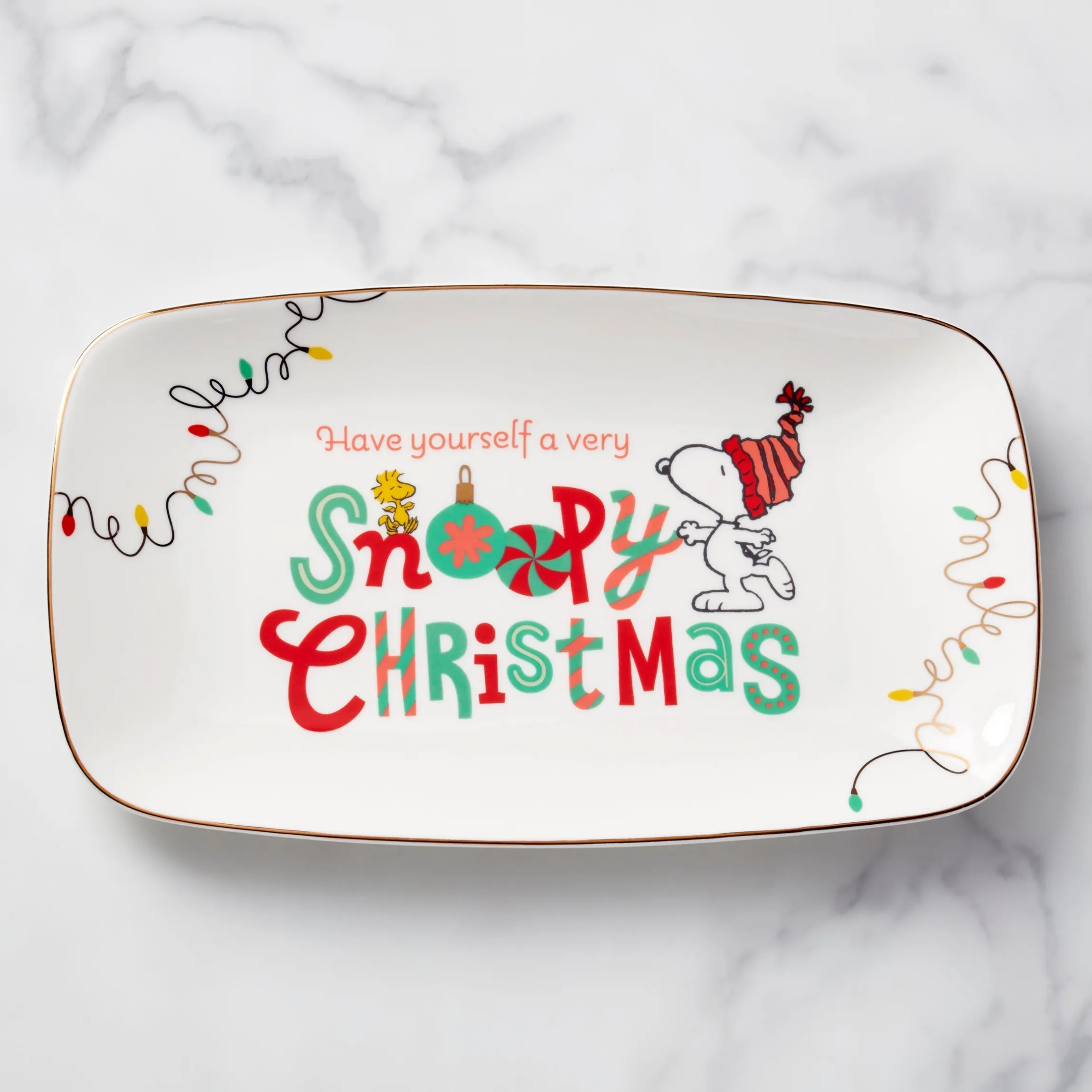 Snoopy Christmas Hors d'Oeuvre Tray