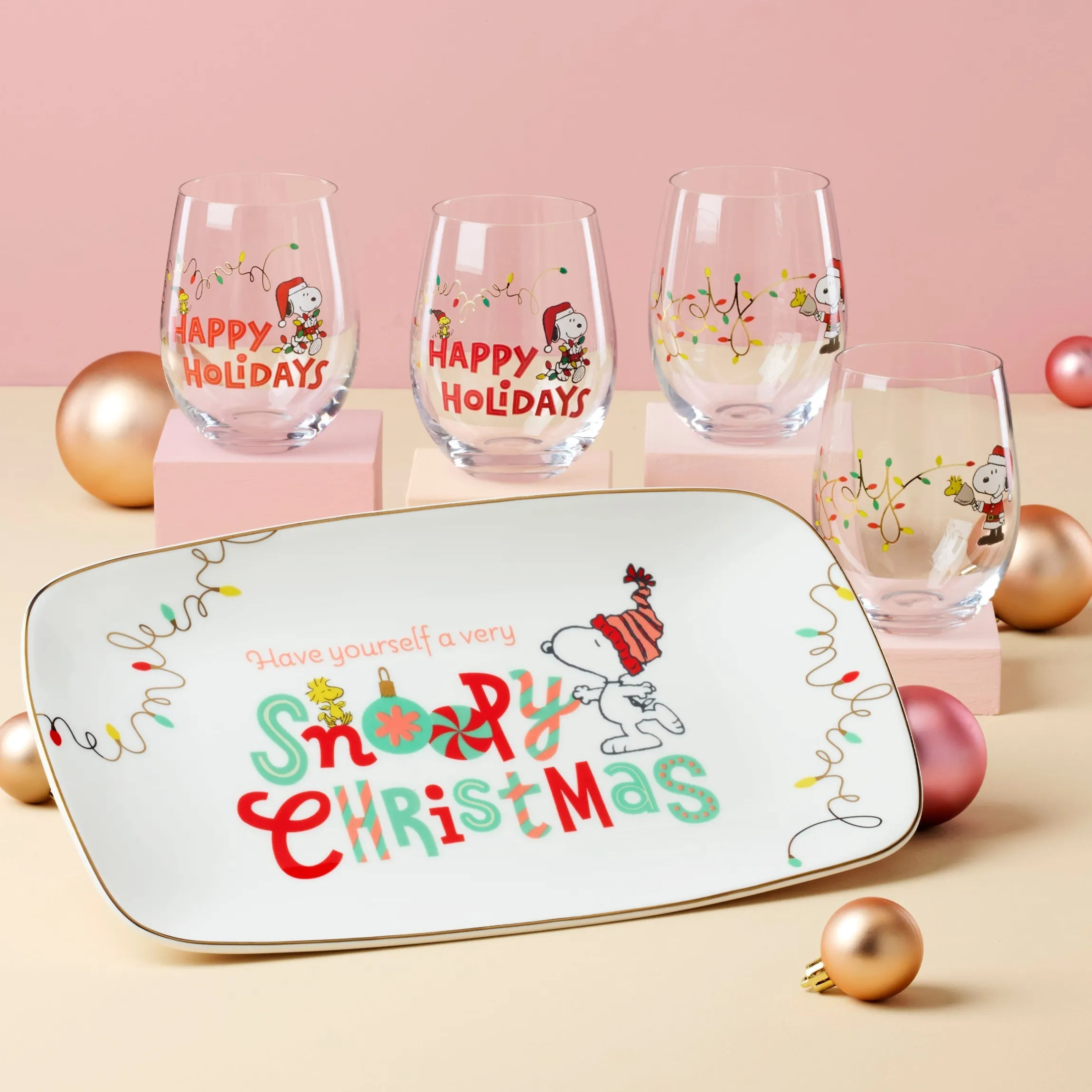 Snoopy Christmas Hors d'Oeuvre Tray