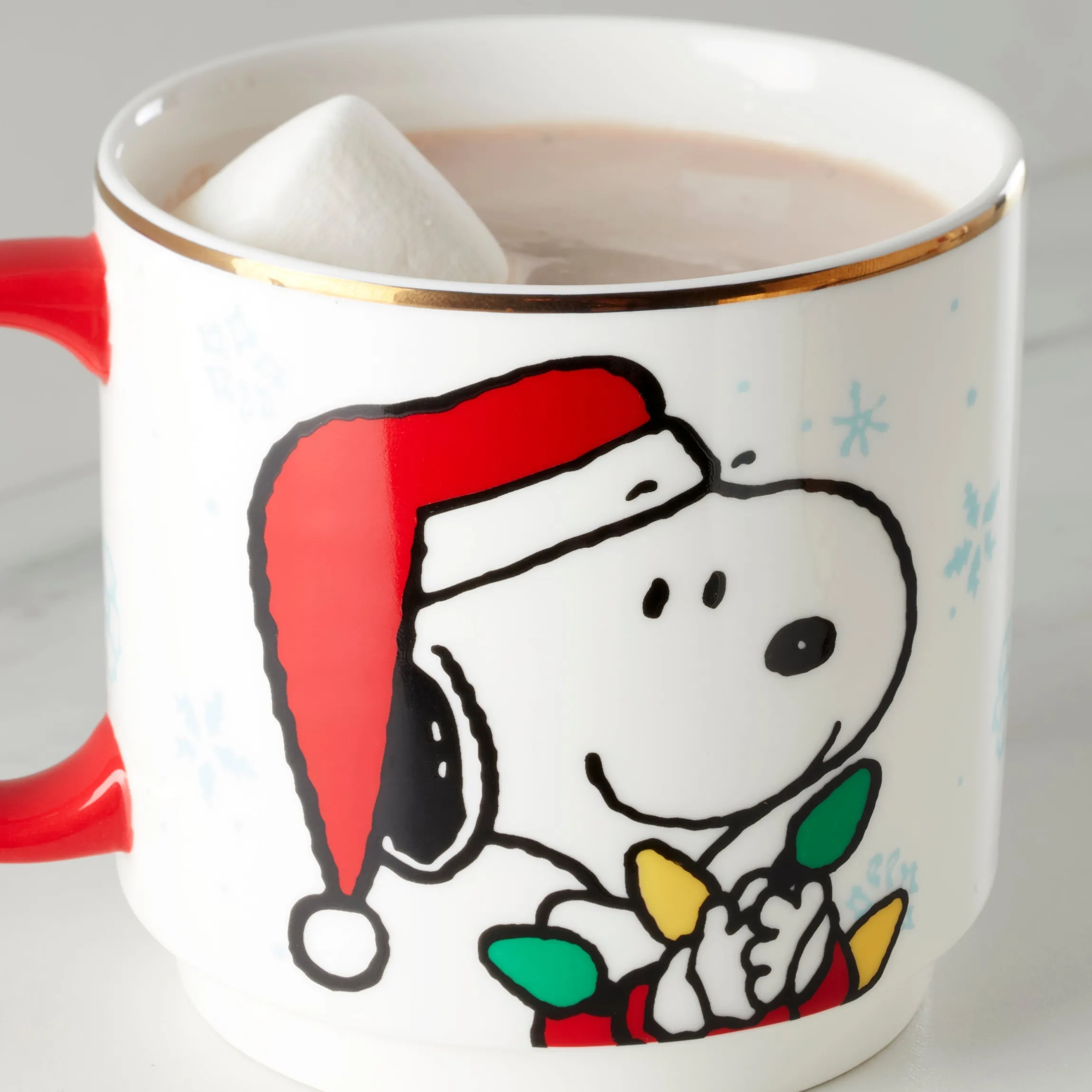 Snoopy Christmas Stacking Mugs, Set of 4
