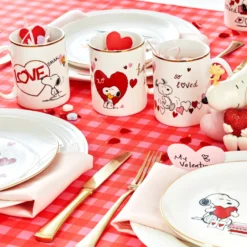 Snoopy Valentine's Day Accent Plates, Set of 4