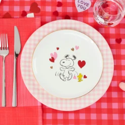 Snoopy Valentine's Day Accent Plates, Set of 4