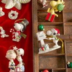 Snoopy & Woodstock With Candy Cane Ornament