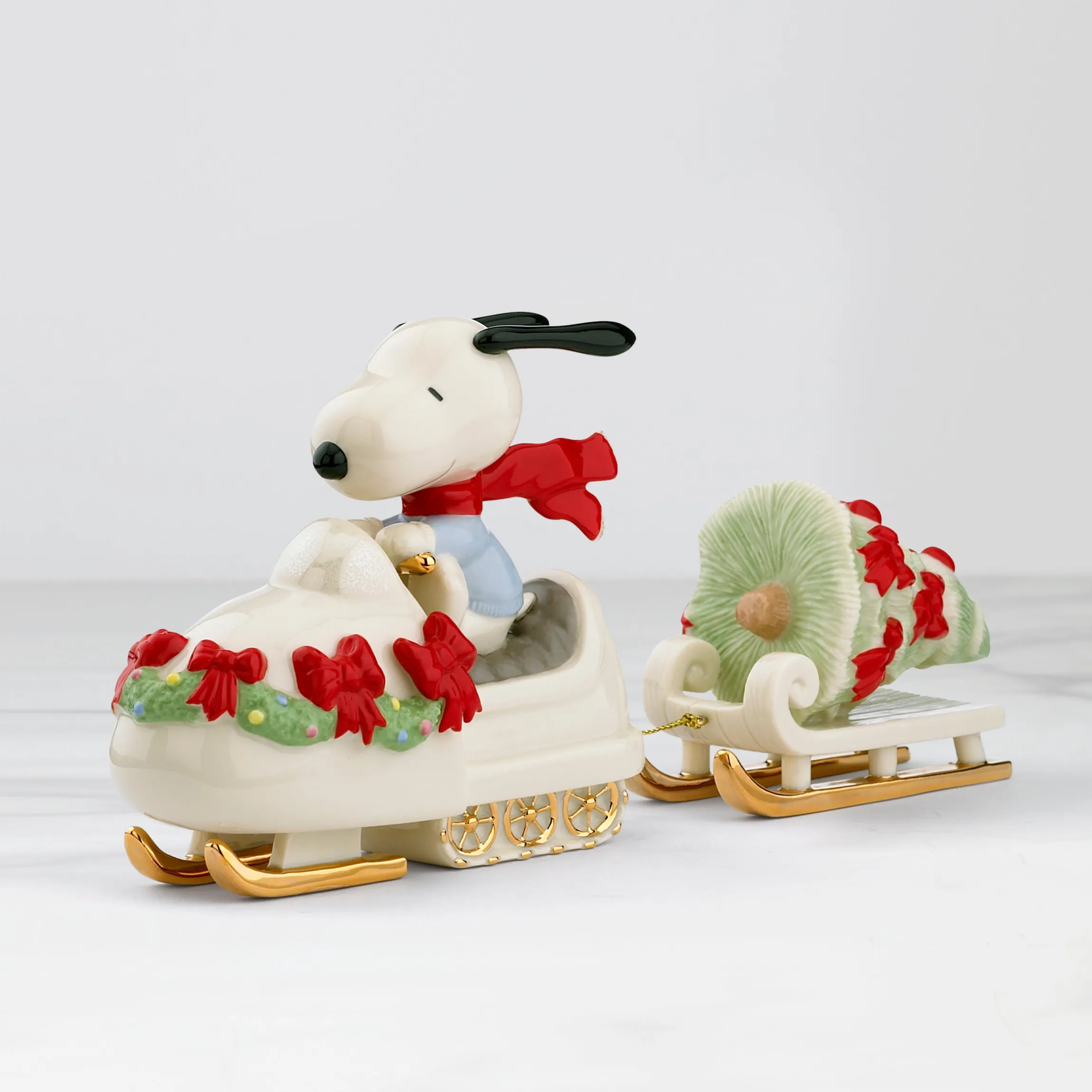 Snowmobiling with Snoopy Figurine