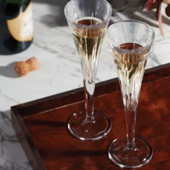 Soho Crystal Toasting Flutes, Set of 2