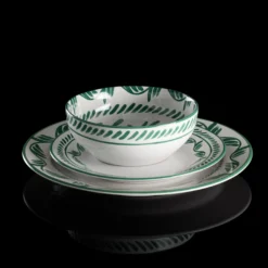 Solear Green 12-Piece Dinnerware Set