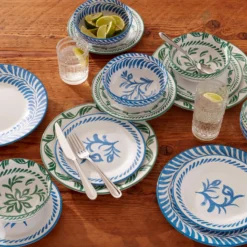 Solear Green 12-Piece Dinnerware Set